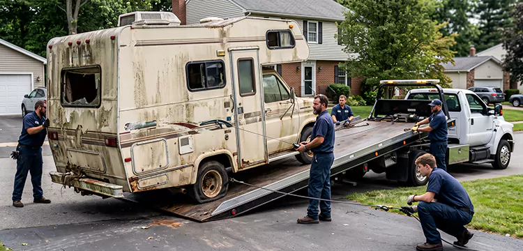 Water Damaged Junk RV Removal in Las Vegas