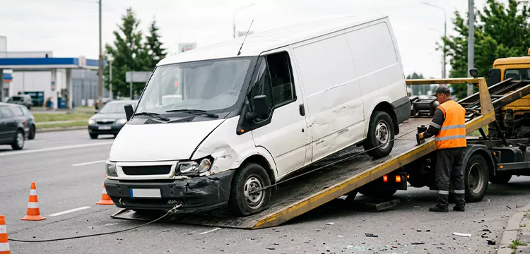 Damaged Van Removal in Las Vegas